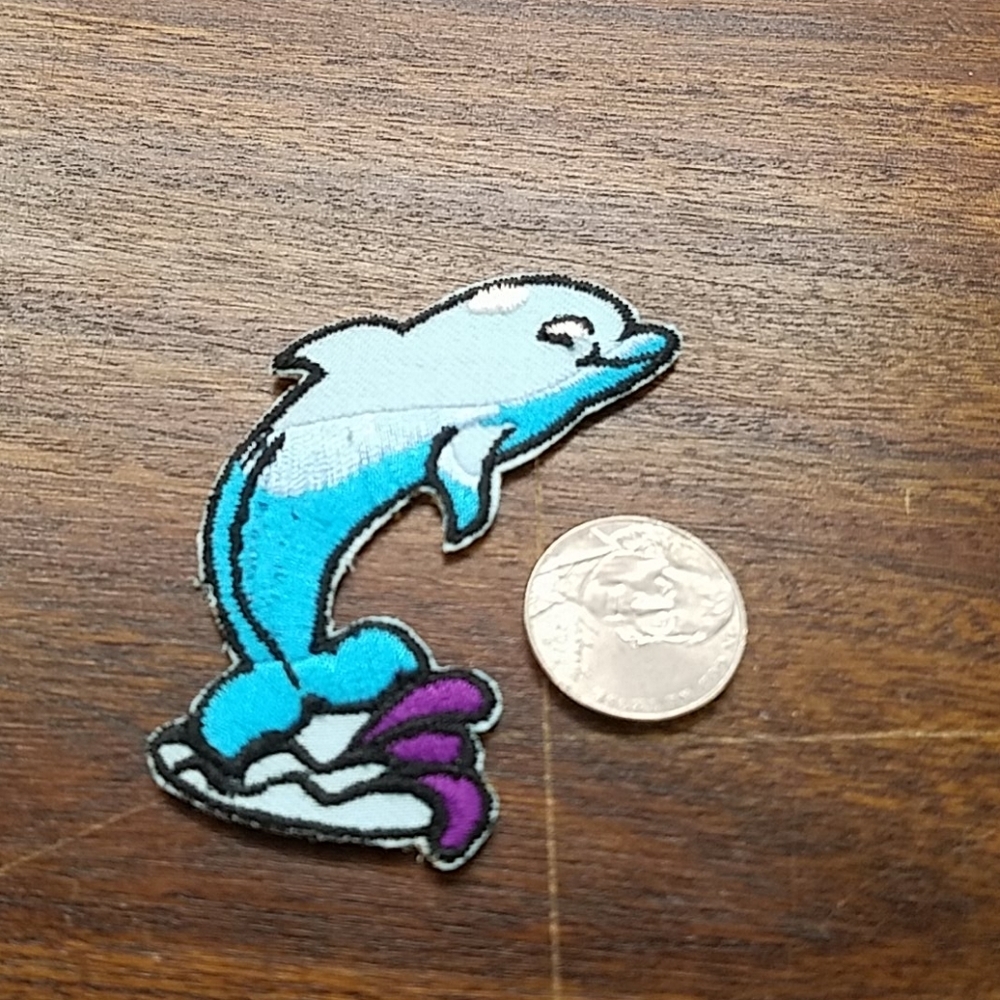 Vintage Applique aka Patch - 
Dolphin